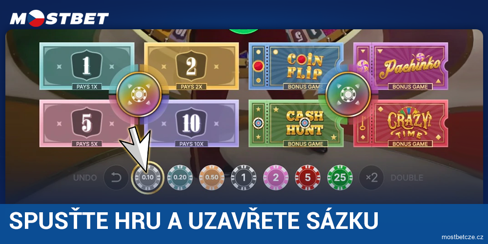 Přihlaste se do hry Crazy Time na stránkách Mostbet CZ